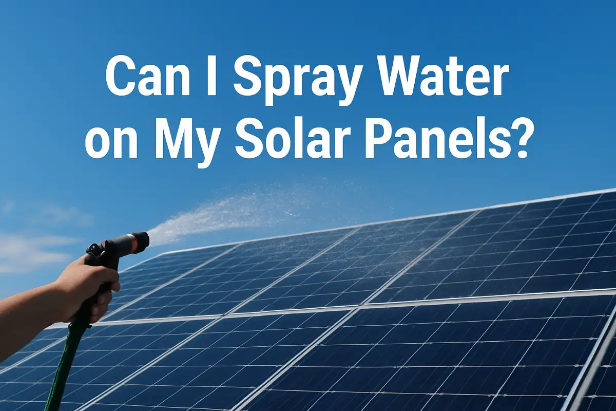 ¿Puedo rociar agua en mis paneles solares ?