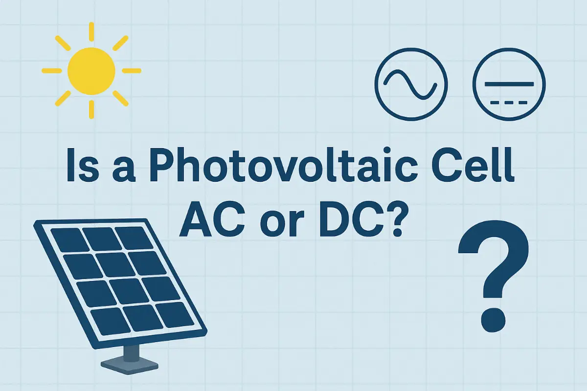 ¿Una célula fotovoltaica es de corriente alterna o continua ?