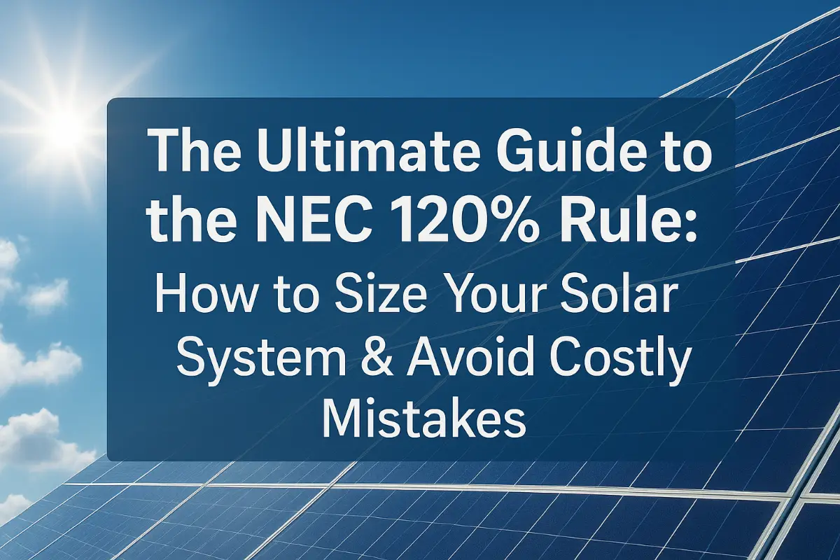 ​​The Ultimate Guide to the NEC 120% Rule: How to Size Your Solar System & Avoid Costly Mistakes​​
