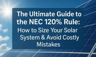 الدليل الشامل لقاعدة 120% في NEC: كيفية تحديد حجم نظام الطاقة الشمسية الخاص بك وتجنب الأخطاء المكلفة الدليل الشامل لقاعدة 120% في NEC: كيفية تحديد حجم نظام الطاقة الشمسية الخاص بك وتجنب الأخطاء المكلفة