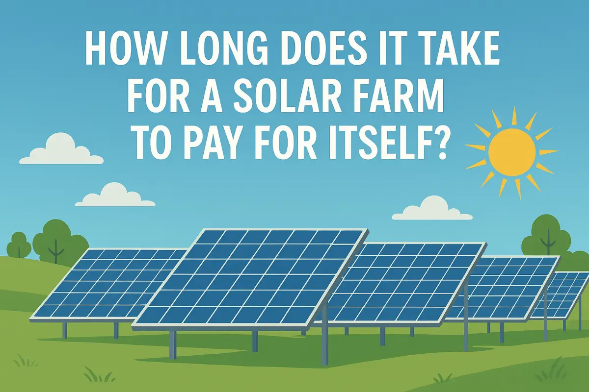 How Long Does it Take for a Solar Farm to Pay for Itself ? How Long Does it Take for a Solar Farm to Pay for Itself ?