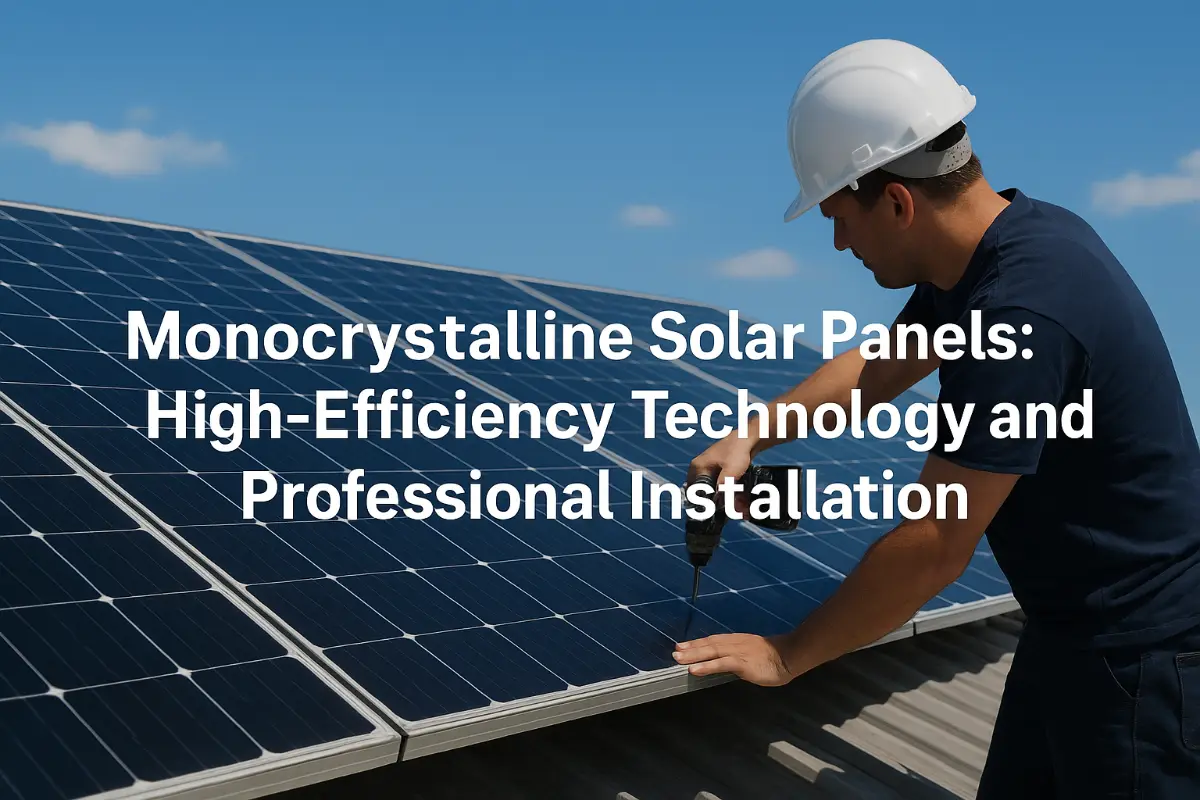 Monocrystalline Solar Panels: High-Efficiency Technology and Professional Installation Monocrystalline Solar Panels: High-Efficiency Technology and Professional Installation