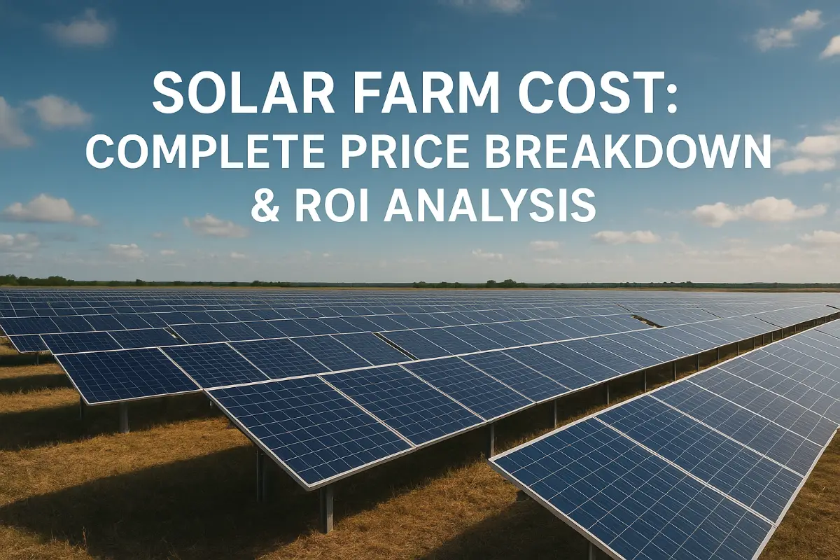 Solar Farm Cost 2025: Complete Price Breakdown & ROI Analysis