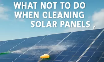 What Not To Do When Cleaning Solar Panels ?