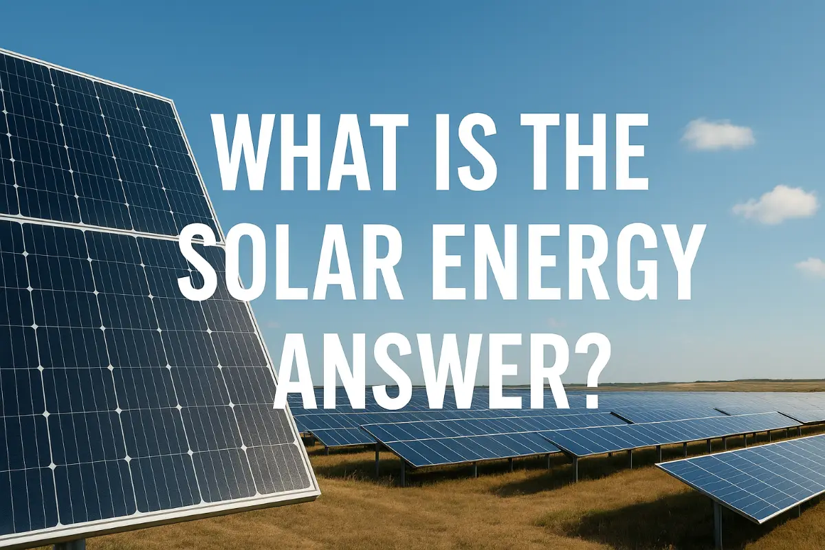 What is the Solar Energy Answer ?
