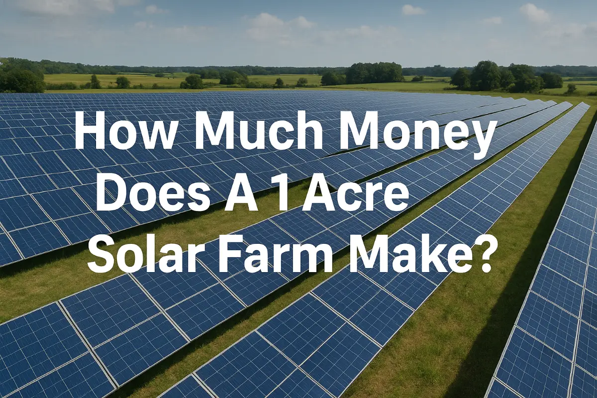 How Much Money Does A 1 Acre Solar Farm Make ?