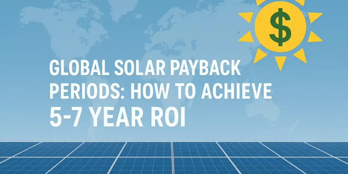 Global Solar Payback Periods: How to Achieve 5-7 Year ROI ( Grace Solar Verified ) Global Solar Payback Periods: How to Achieve 5-7 Year ROI ( Grace Solar Verified )