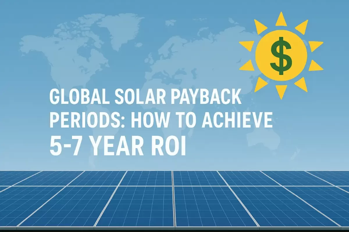 ​​Periodos de Retorno Solar Global: Cómo Lograr 5-7 Años de ROI (Verificado por Grace Solar)​​