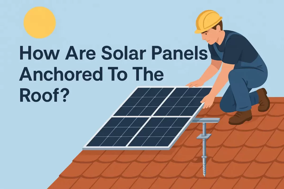 ¿Cómo se anclan los paneles solares al techo ?