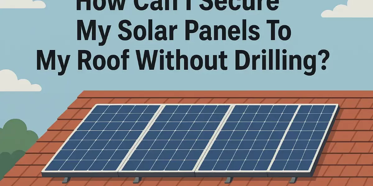 ¿Cómo puedo asegurar mis paneles solares al techo sin taladrar?