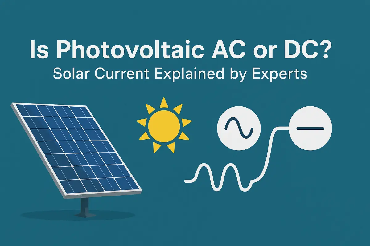 ¿La energía fotovoltaica es CA o CC? Explicación de expertos