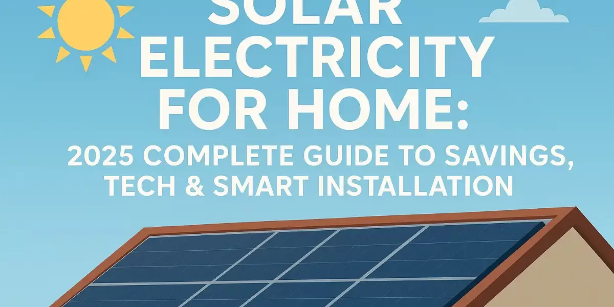Solar Electricity for Home: 2025 Complete Guide to Savings, Tech & Smart Installation Solar Electricity for Home: 2025 Complete Guide to Savings, Tech & Smart Installation
