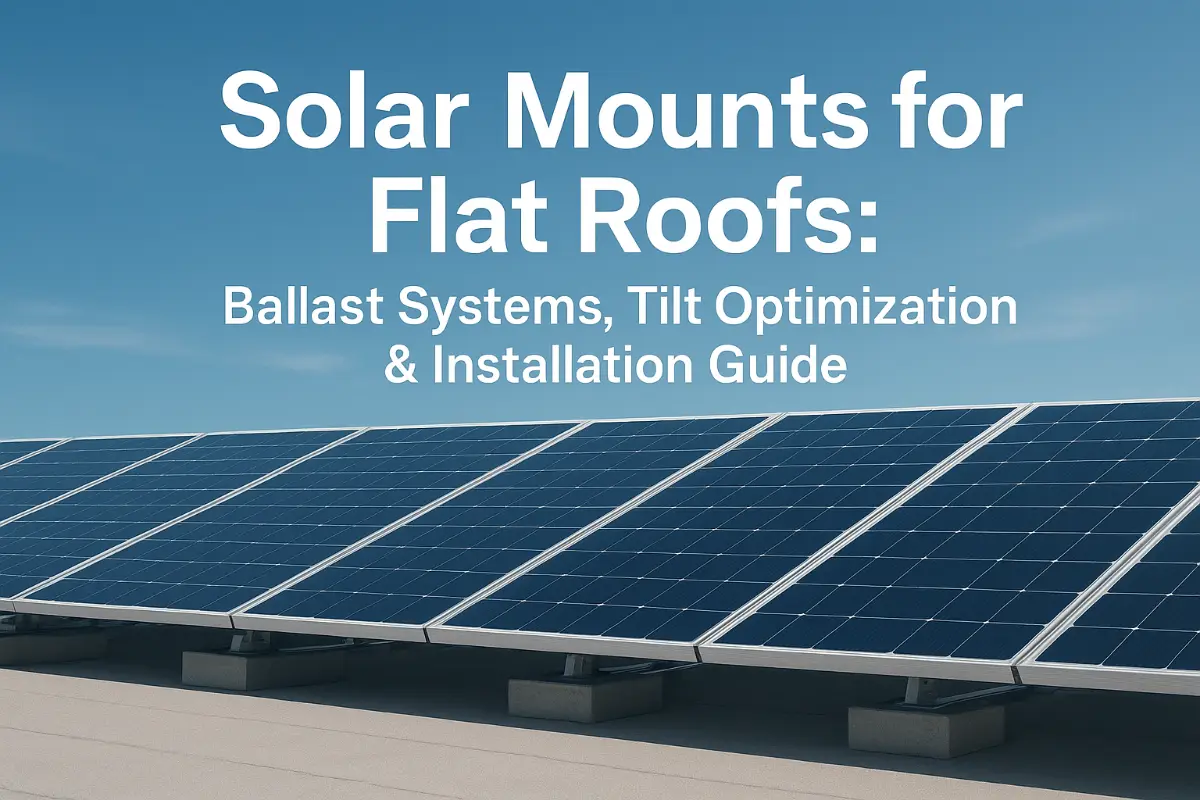 Montajes Solares para Techos Planos: Sistemas de Lastre, Optimización de Inclinación y Guía de Instalación