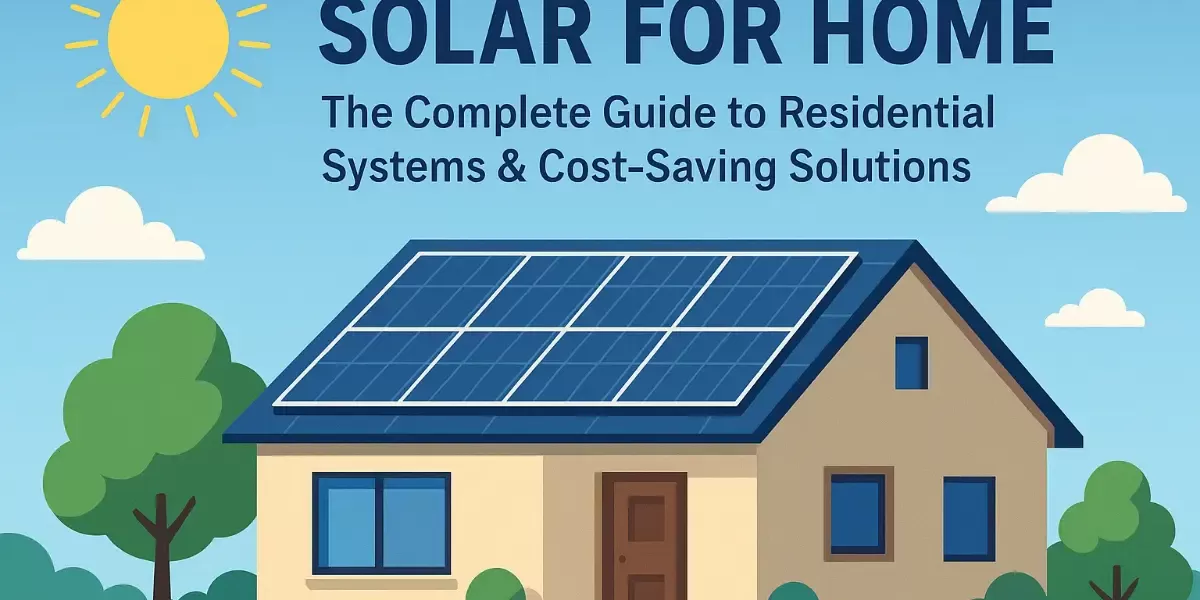 Solar for Home: The Complete Guide to Residential Systems & Cost-Saving Solutions