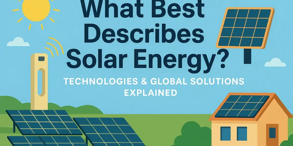 ​​太陽エネルギーを最もよく表すものは？ 技術とグローバルソリューションの解説​​