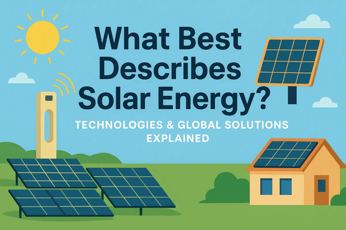 ​​¿Qué describe mejor la energía solar? Tecnologías y soluciones globales explicadas​​