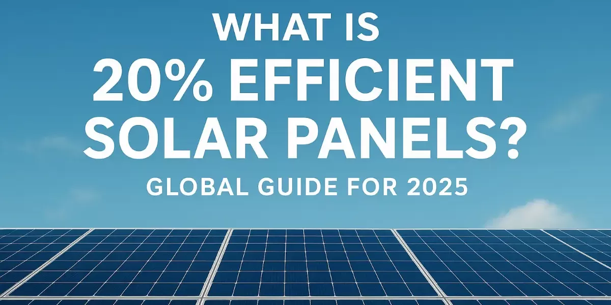 What Is 20% Efficient Solar Panels ? Global Guide for 2025 What Is 20% Efficient Solar Panels ? Global Guide for 2025