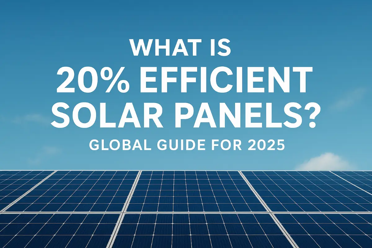 ​​¿Qué son los paneles solares con 20% de eficiencia? Guía global 2025​​