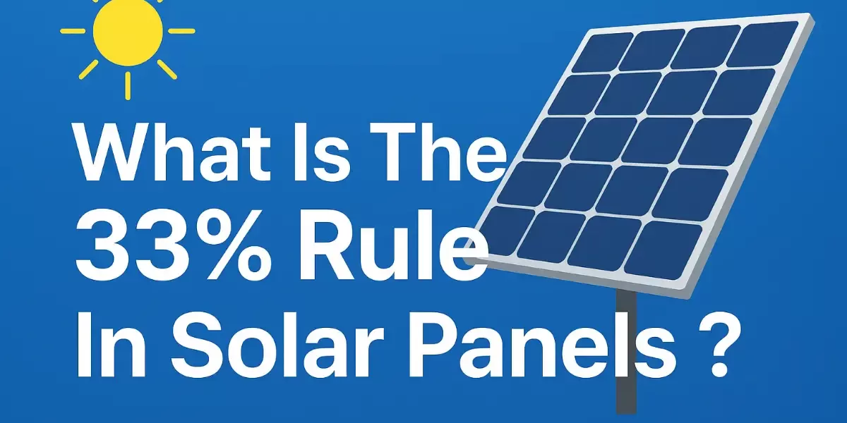 What Is The 33% Rule In Solar Panels ? What Is The 33% Rule In Solar Panels ?