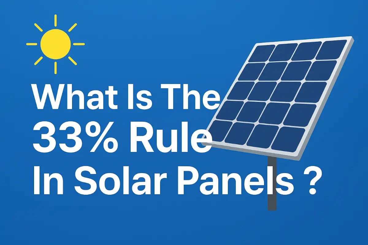 ¿Qué es la regla del 33% en paneles solares ?