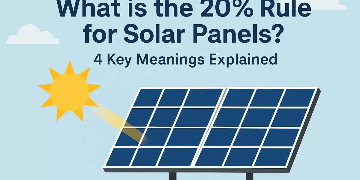 What is the 20% Rule for Solar Panels ? 4 Key Meanings Explained What is the 20% Rule for Solar Panels ? 4 Key Meanings Explained