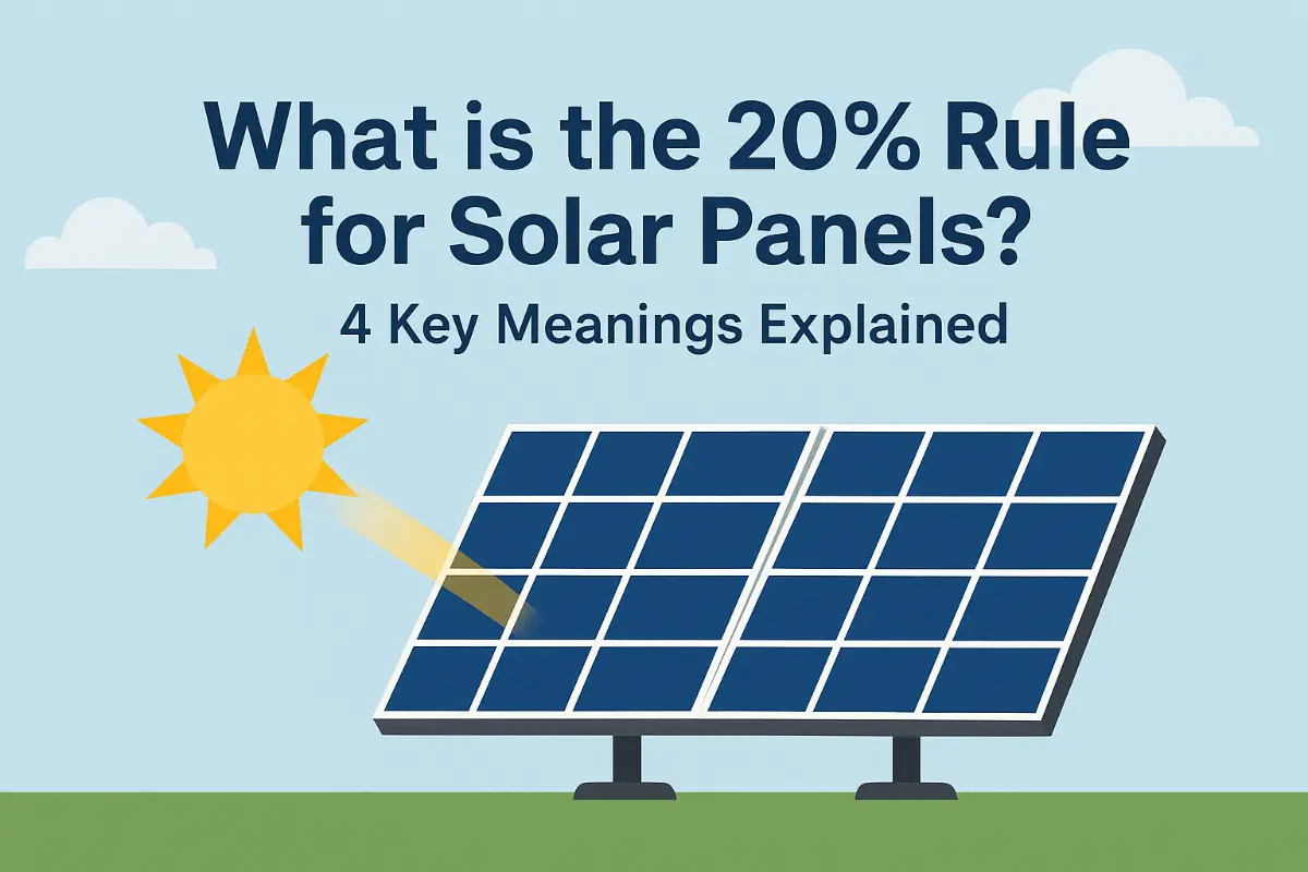 ¿Qué es la regla del 20% para paneles solares? 4 significados clave