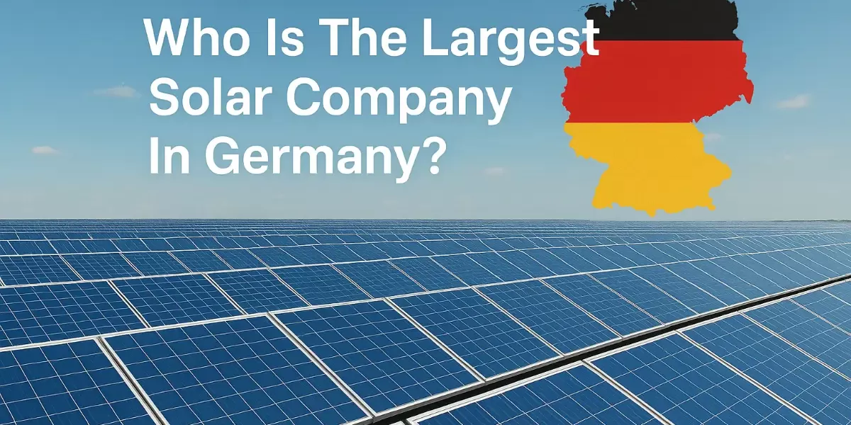 Who Is The Largest Solar Company In Germany ?