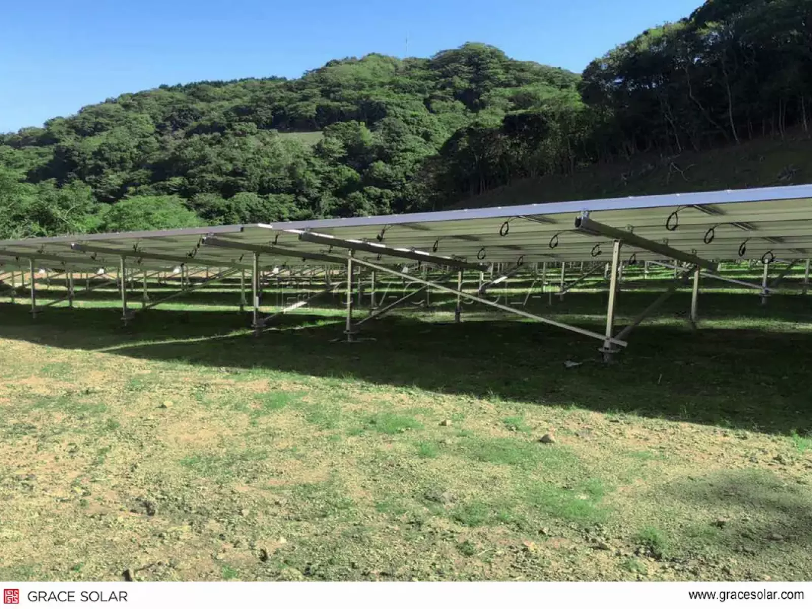 ​Grace Solar 20MW Ground Solar Tracking System Panoramic View in Shizuoka