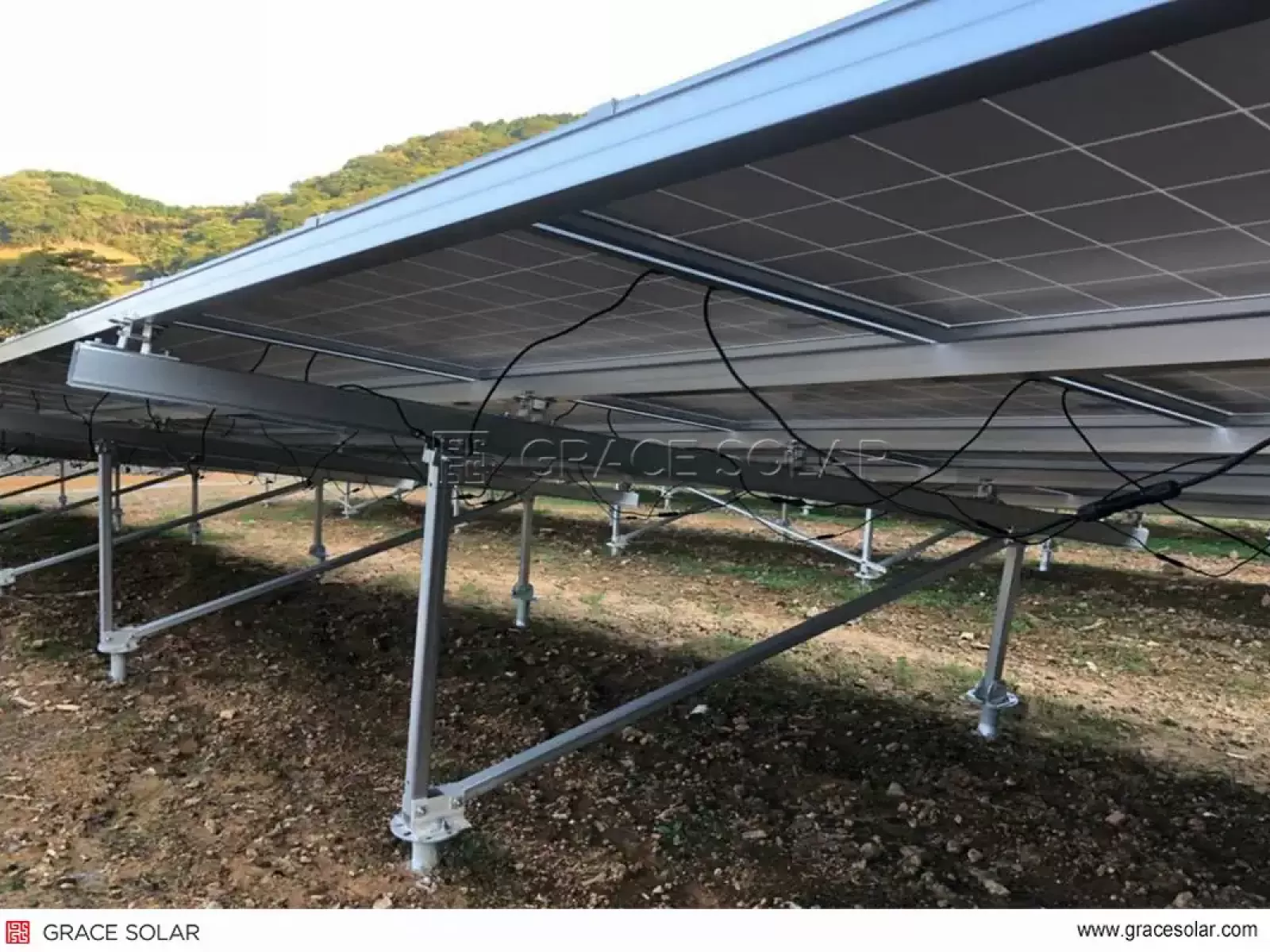 Large-Scale Photovoltaic Array with Anti-Corrosion Mounting Structures