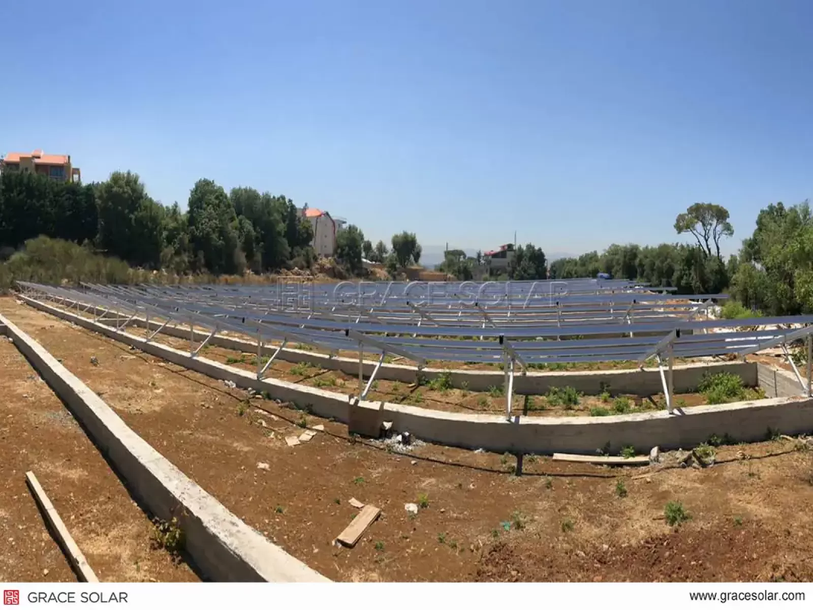 Vue d'Ensemble du Système Réglable 500KW au Sol