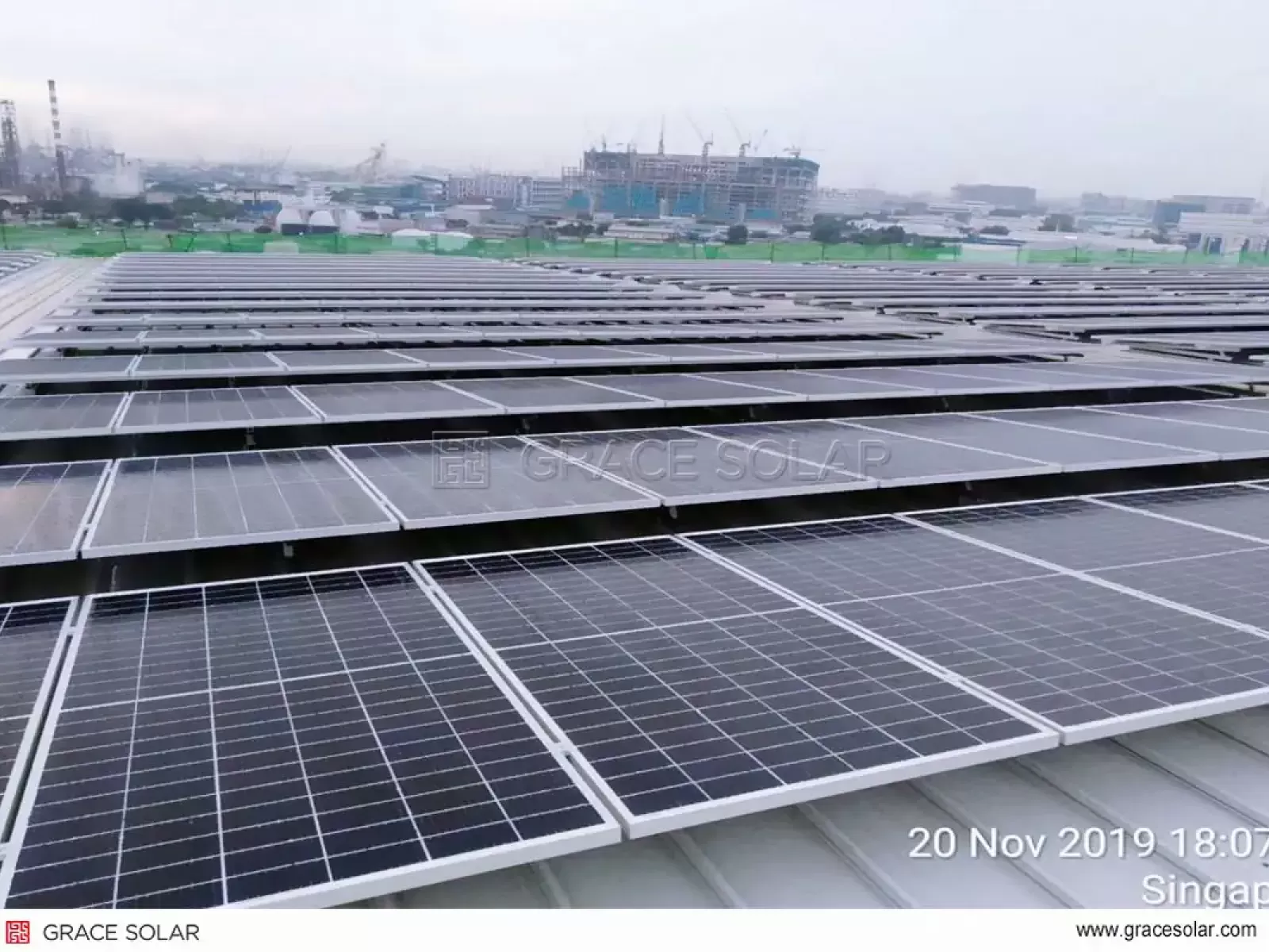 ​Grace Solar & Japanese EPC Team Collaborating in Singapore Installation