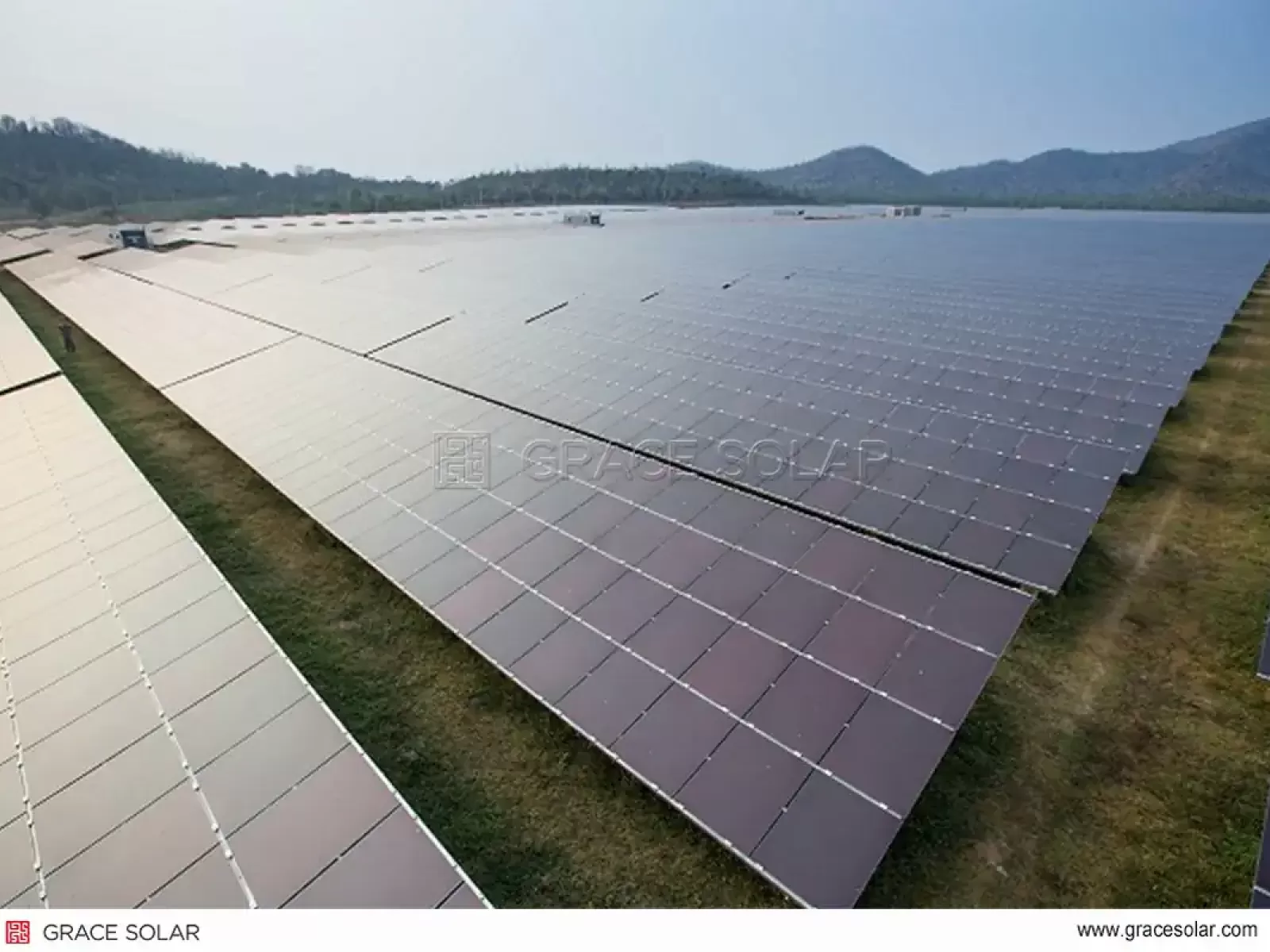 Aerial View: 11.7MW Solar Tracker Installation in Thailand