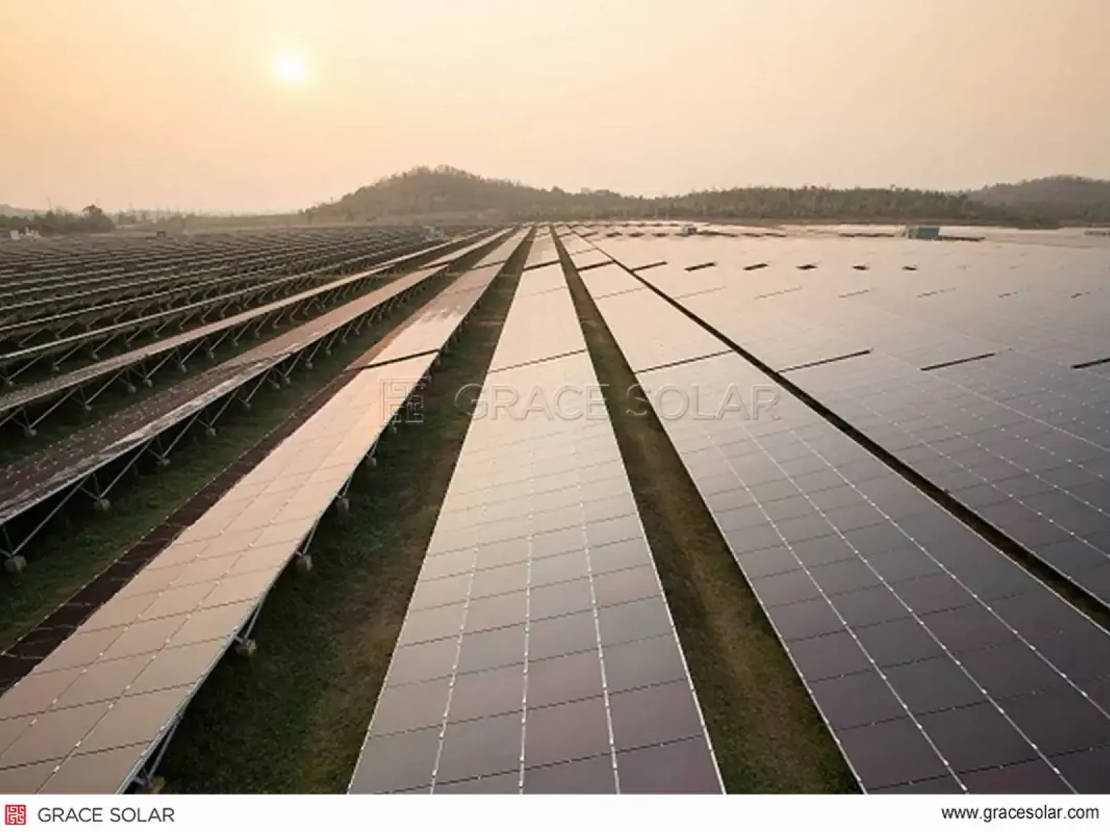 Grace Solar's Ballasted Ground Mount Racking System (Thailand)