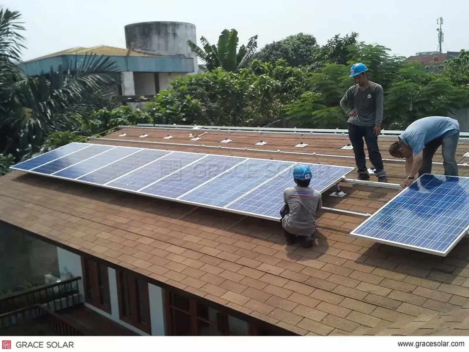 Système GS sur toit plat commercial