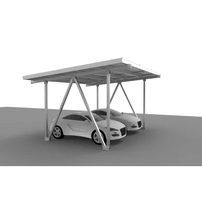 Cobertizo Para Coche Con Techo De Panel Solar - Tipo W