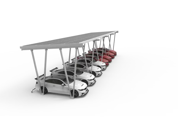 Sistema de Montaje para Cochera Solar Tipo VV