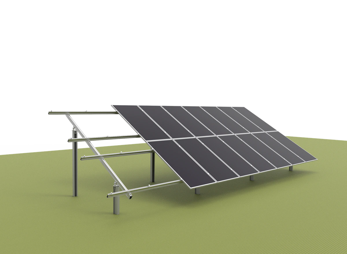 Durable, high-strength solar ground mounting system for maximum stability. Customizable tilt, certified for global use, 10-year warranty.