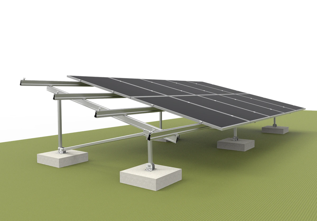 Aluminum Alloy Ground Solar Racking with Adjustable Tilt