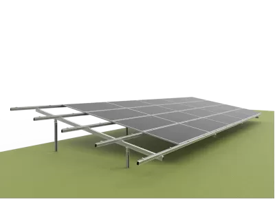 Double Column Piling Ground Mounting System - Landscape Placement ( Aluminum alloy )