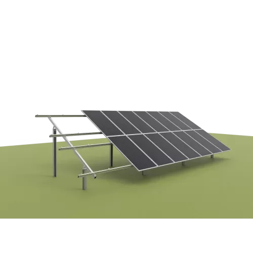 Double Column Piling Ground Mounting System - Portrait Placement ( Aluminum alloy )