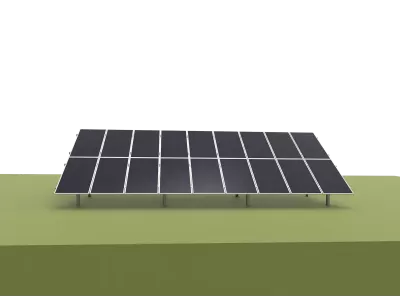 Double Column Piling Ground Mounting System - Portrait Placement ( Aluminum alloy )