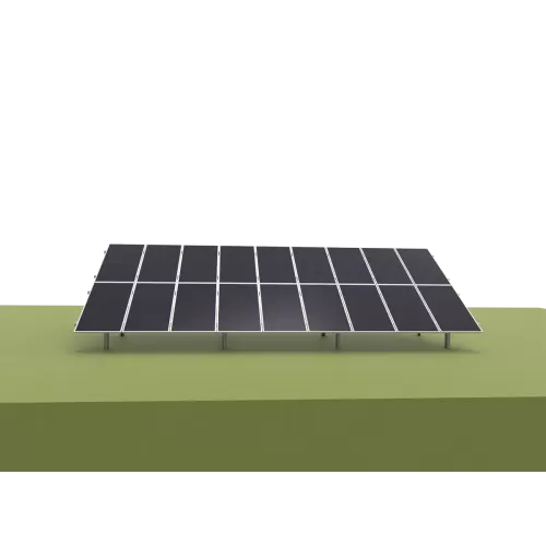 Double Column Piling Ground Mounting System - Portrait Placement ( Aluminum alloy )