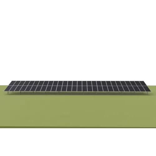 Double Column Piling Ground Mounting System - Portrait Placement ( Carbon steel )