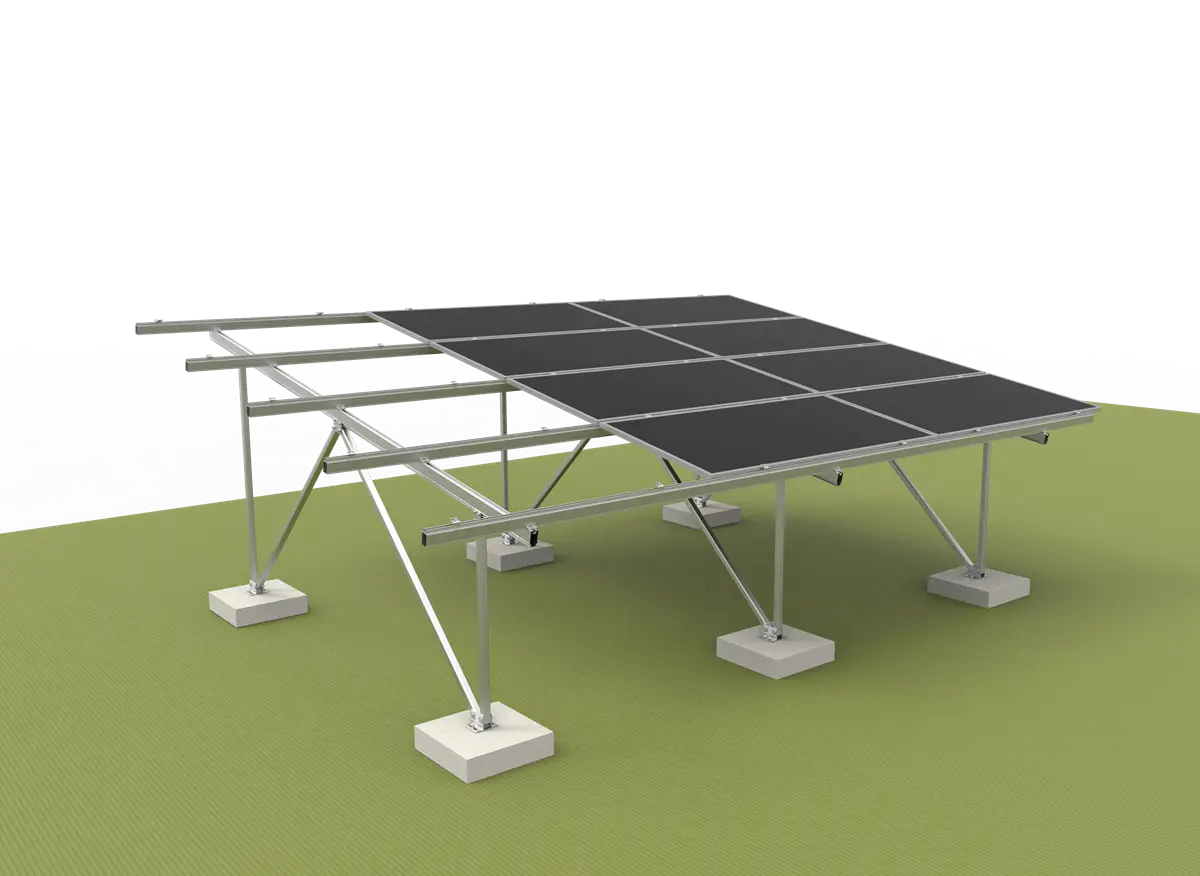 Ground-mount-solar-racking-system-landscape-portrait-installation-diagram