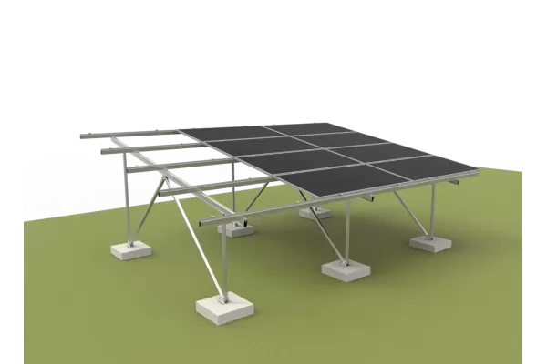 ​​Sistema de Montagem Solar Autossustentável no Solo​​