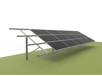 Single Column Piling Ground Mounting System -  Landscape Placement ( Aluminum alloy )