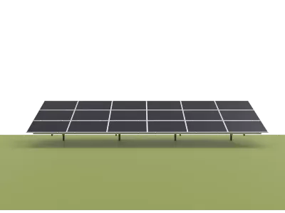 Single Column Piling Ground Mounting System -  Landscape Placement ( Aluminum alloy )