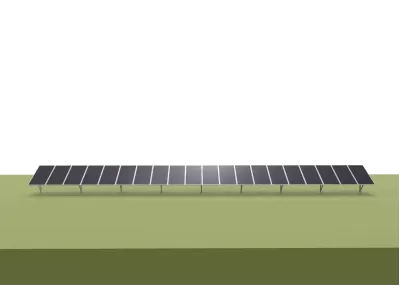 Système de montage au sol à colonne unique - Placement portrait (acier carbone)