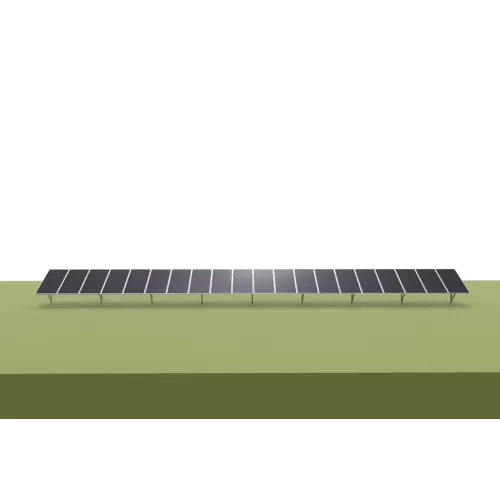 Single Column Piling Ground Mounting System - Portrait Placement (Carbon steel )