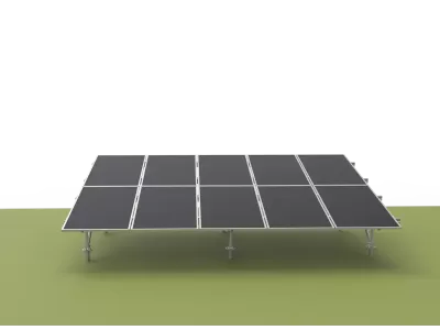 W-Type Ground Mounting System - Portrait Placement ( Aluminum alloy )